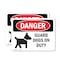 Signmission Guard Dogs On Duty Danger Sign, Plastic, 10in W x 7in L, 2PK OS-2PACK-DS-P-710-L-1286 - alternate 1